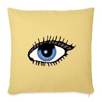 Eye - Eye - Sight - View - Sofa pillowcase 17,3'' x 17,3'' (45 x 45 cm) - washed yellow - Front