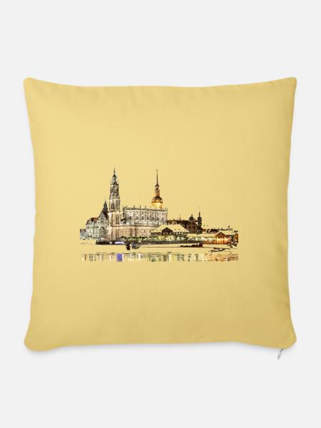 Dresden - Sofakissenbezug 45 x 45 cm - Hellgelb