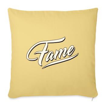 fame fameous famous popular winner known - Sofa pillowcase 17,3'' x 17,3'' (45 x 45 cm) - washed yellow - Front