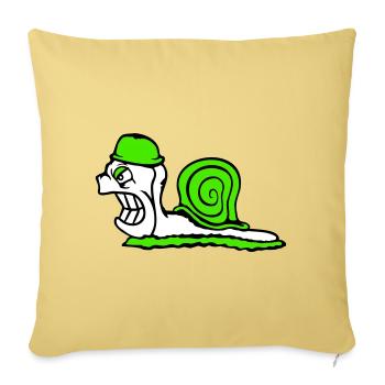 Snail Soldier Military General Helmet War Evil - Sofa pillowcase 17,3'' x 17,3'' (45 x 45 cm) - washed yellow - Front