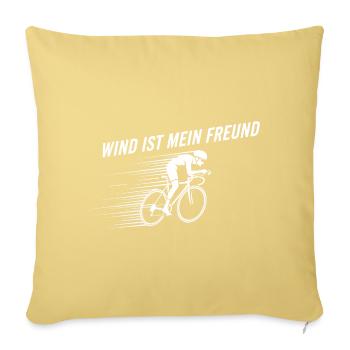 Vélo de route Vélo Vélo Sport Vélo VTT - Housse de coussin décorative 45 x 45 cm - jaune délavé - Devant