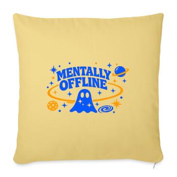 MENTALLY OFFLINE - Sofa pillowcase 17,3'' x 17,3'' (45 x 45 cm) - washed yellow - Front