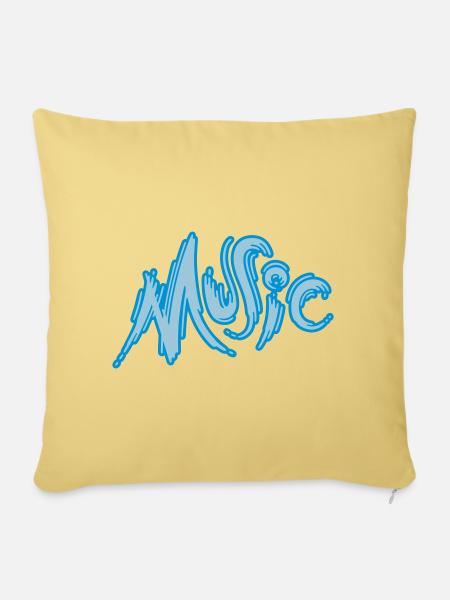 Music - Sofakissenbezug 45 x 45 cm - Hellgelb