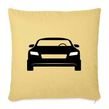 Sports car - Sofa pillowcase 17,3'' x 17,3'' (45 x 45 cm) - washed yellow - Front