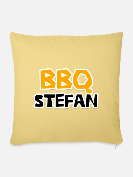 STEFAN BBQ Designer - Sofakissenbezug 45 x 45 cm - Hellgelb