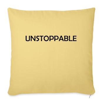 Unstoppable t-shirt - Sofa pillowcase 17,3'' x 17,3'' (45 x 45 cm) - washed yellow - Front