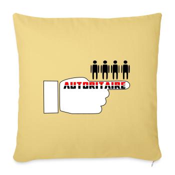 Authoritarian fist - Sofa pillowcase 17,3'' x 17,3'' (45 x 45 cm) - washed yellow - Front