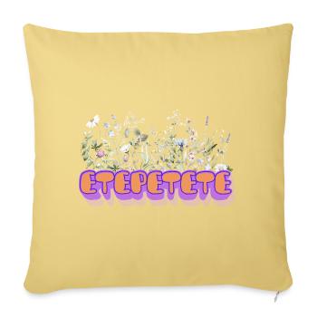 Etepetete Blumen Design - Sofakissenbezug 45 x 45 cm - Hellgelb - Vorne