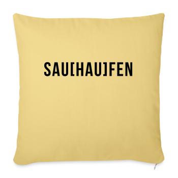 SAU[HAU]FEN - Sofakissenbezug 45 x 45 cm - Hellgelb - Vorne