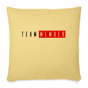 Team Member 2 - Sofa pillowcase 17,3'' x 17,3'' (45 x 45 cm) - washed yellow - Front