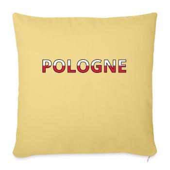 Flag of Poland - Sofa pillowcase 17,3'' x 17,3'' (45 x 45 cm) - washed yellow - Front