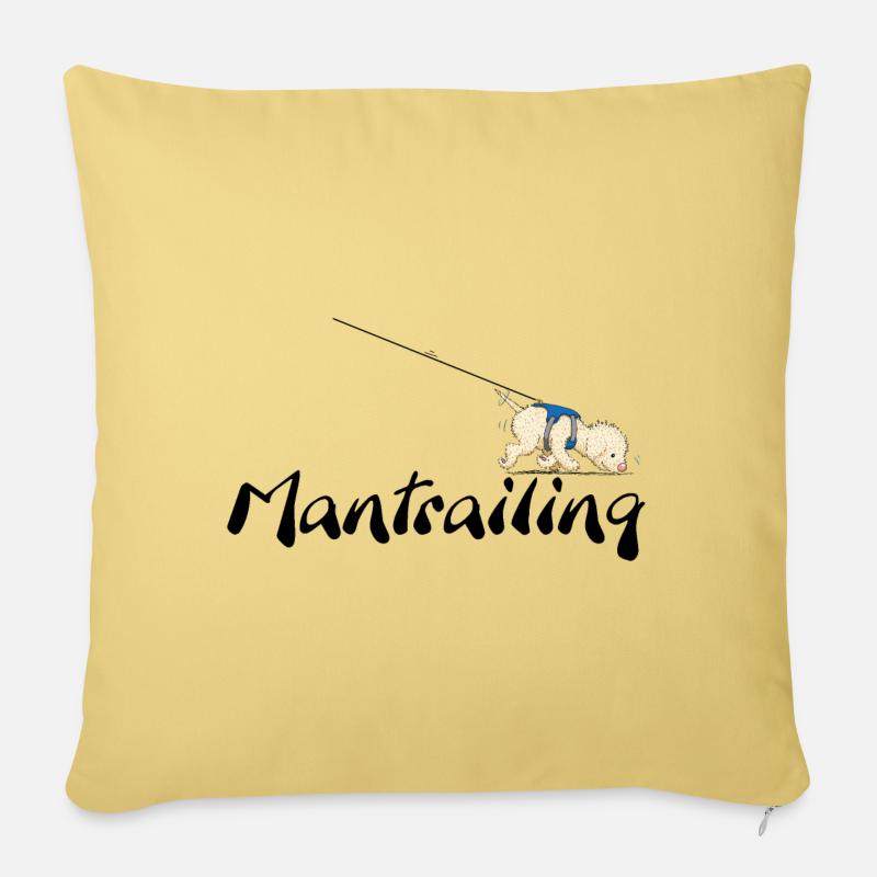 Mantrailing3 2 - Sofa pillowcase 17,3'' x 17,3'' (45 x 45 cm) - washed yellow