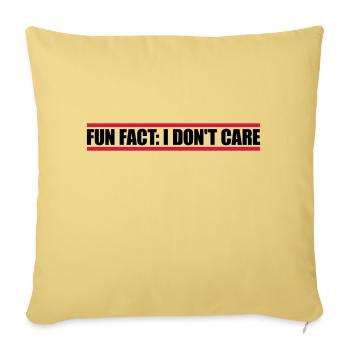 Je me fiche des faits - Housse de coussin décorative 45 x 45 cm - jaune délavé - Devant