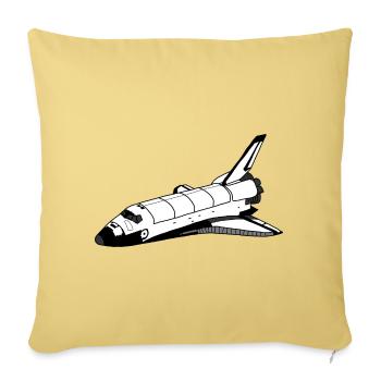 Navette spatiale - Housse de coussin décorative 45 x 45 cm - jaune délavé - Devant