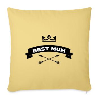 Best Mom - Mother's Day - Sofa pillowcase 17,3'' x 17,3'' (45 x 45 cm) - washed yellow - Front