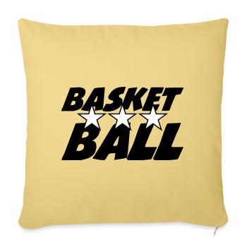 Basketball / Basketball / Basktet-Ball / Sports - Sofa pillowcase 17,3'' x 17,3'' (45 x 45 cm) - washed yellow - Front