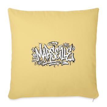 Marseille Graffiti Hip Hop - Sofa pillowcase 17,3'' x 17,3'' (45 x 45 cm) - washed yellow - Front