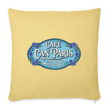 Café de Majorque Can Paris Sencelles - Housse de coussin décorative 45 x 45 cm - jaune délavé - Devant