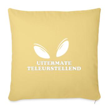 Uitermate teleurstellend white edition - Sofa pillowcase 17,3'' x 17,3'' (45 x 45 cm) - washed yellow - Front