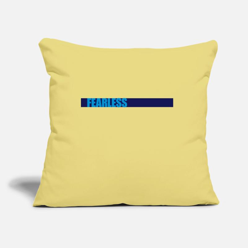 Conception de citation de texte intrépide Housse de coussin décorative 45 x 45 cm