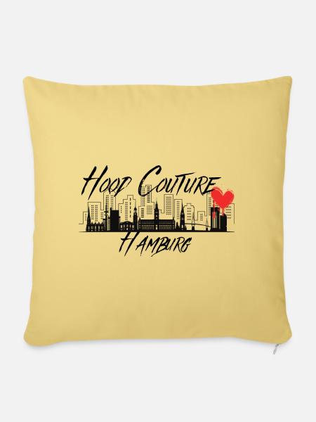 Hood Couture Hamburg 2 - Sofakissenbezug 45 x 45 cm - Hellgelb
