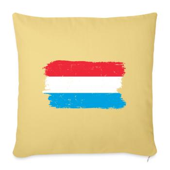 Coup de pinceau Drapeau néerlandais - Housse de coussin décorative 45 x 45 cm - jaune délavé - Devant