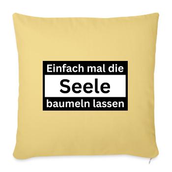Einfach_mal_die_Seele_baumeln - Sofakissenbezug 45 x 45 cm - Hellgelb - Vorne