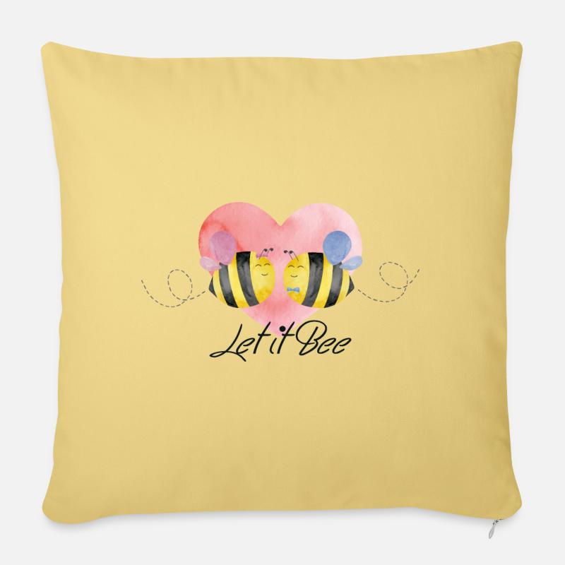 Let it Bee - Sofakissenbezug 45 x 45 cm - Hellgelb