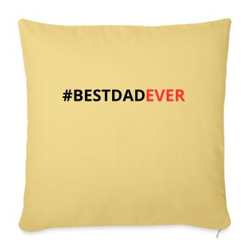 #BESTDADEVER - Housse de coussin décorative 45 x 45 cm - jaune délavé - Devant