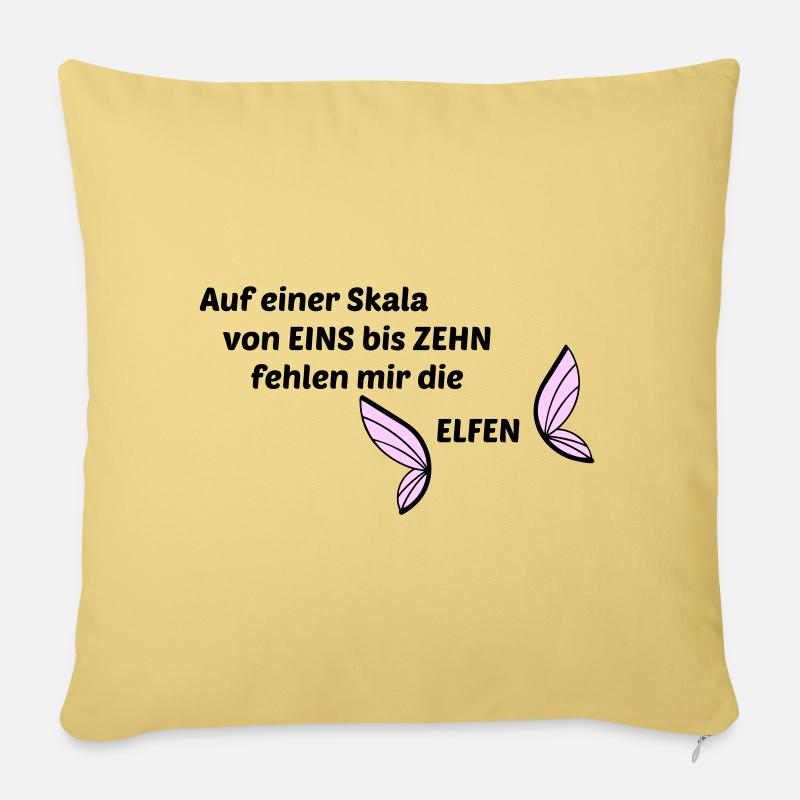 Elfen - Sofakissenbezug 45 x 45 cm - Hellgelb