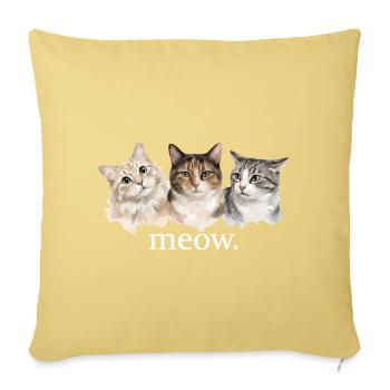 Miaulements drôles amateurs de chats miaulements drôles - Housse de coussin décorative 45 x 45 cm - jaune délavé - Devant