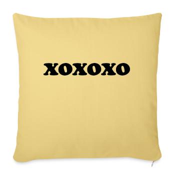 xoxo - Sofa pillowcase 17,3'' x 17,3'' (45 x 45 cm) - washed yellow - Front