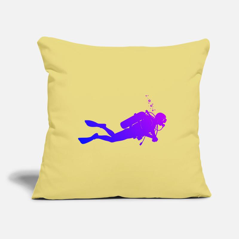 Conception de plongée à puissance Housse de coussin décorative 45 x 45 cm