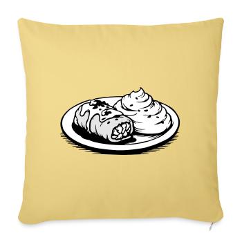 Golubzi Krautwickel mit Kartoffel Püree  - Sofakissenbezug 45 x 45 cm - Hellgelb - Vorne