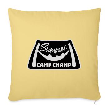 Summer Camp Champ Fun Kids Outdoor Adventure - Sofa pillowcase 17,3'' x 17,3'' (45 x 45 cm) - washed yellow - Front