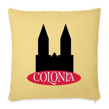 Cologne - Sofa pillowcase 17,3'' x 17,3'' (45 x 45 cm) - washed yellow - Front