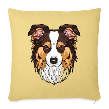 Ich liebe meinen Border Collie - Sofakissenbezug 45 x 45 cm - Hellgelb - Vorne
