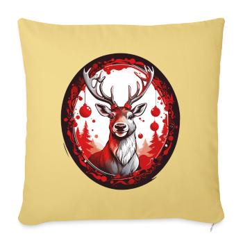 Rudolph the Reindeer - Sofa pillowcase 17,3'' x 17,3'' (45 x 45 cm) - washed yellow - Front