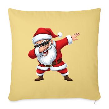 Cooler Dabbing Weihnachtsmann Cartoon Xmas - Sofakissenbezug 45 x 45 cm - Hellgelb - Vorne