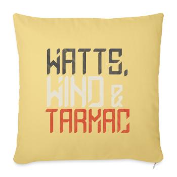 Watts Wind Tarmac - Sofakissenbezug 45 x 45 cm - Hellgelb - Vorne