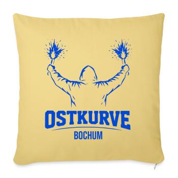 Ostkurve Hoodie Design für Bochum Fußballfans - Sofakissenbezug 45 x 45 cm - Hellgelb - Vorne