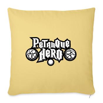 Petanque héro flex - Housse de coussin décorative 45 x 45 cm - jaune délavé - Devant