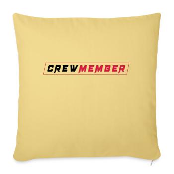 crew member - Sofa pillowcase 17,3'' x 17,3'' (45 x 45 cm) - washed yellow - Front