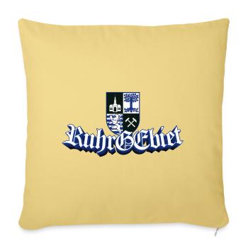 Ruhrgebiet Gelsenkirchen GE - Sofakissenbezug 45 x 45 cm - Hellgelb - Vorne