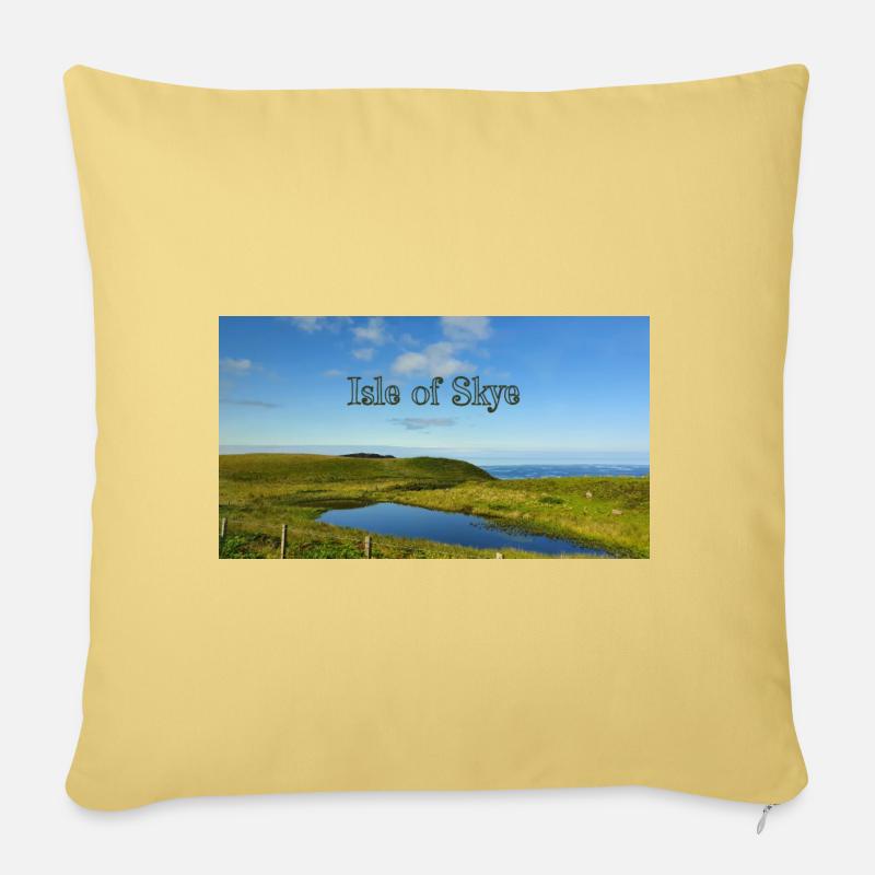 Île de Skye - Housse de coussin décorative 45 x 45 cm - jaune délavé