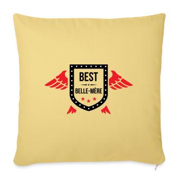 Meilleure Belle-Mère du Monde - Housse de coussin décorative 45 x 45 cm - jaune délavé - Devant