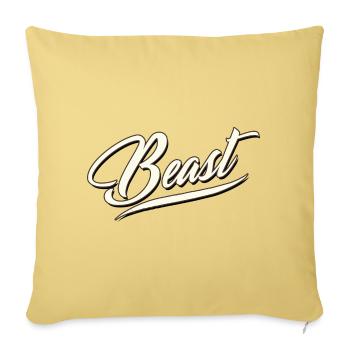 mode bête gym entraînement kraft forte puissance énergie - Housse de coussin décorative 45 x 45 cm - jaune délavé - Devant