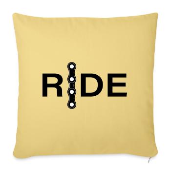 Chain Lines Minimal Design - Sofa pillowcase 17,3'' x 17,3'' (45 x 45 cm) - washed yellow - Front
