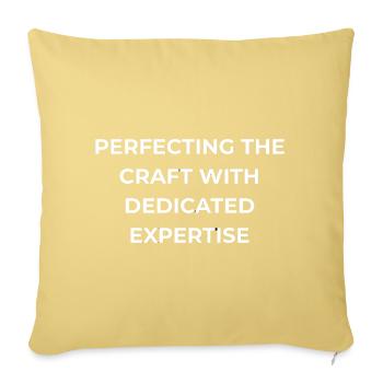 Walnut Grower Dedicated Expertise - Sofa pillowcase 17,3'' x 17,3'' (45 x 45 cm) - washed yellow - Front