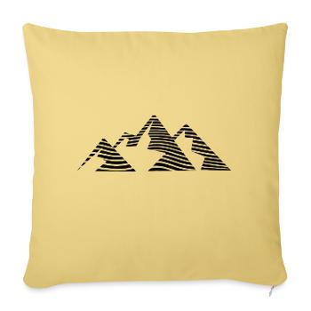 Montagne - (8) - Housse de coussin décorative 45 x 45 cm - jaune délavé - Devant